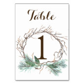 冬のリース結婚のテーブル番号カード テーブルナンバー (裏面)