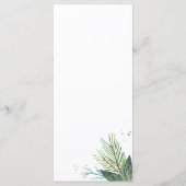 冬のリース結婚のメニュー メニュー (裏面)