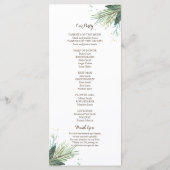 冬のリース結婚式 プログラム (裏面)