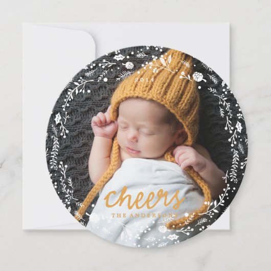 冬のリース観葉応援 シーズンカード (正面)