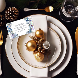 冬のリース フラワーズ ウェディング ウェブサイト | ターコイズ エンクロージャーカード