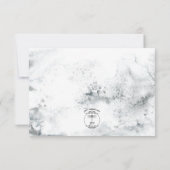 冬のリース&レッド(鳥)ショウジョウコウカンチョウ結婚ズ 出欠カード (裏面)