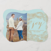 冬のリース | 喜び | 休日スタイリッシュカード シーズンカード (正面/裏面)