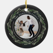 冬のリース |新しいホーム初めてのクリスマス セラミックオーナメント (裏面)