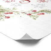 冬のリース – 雪を入れる ポスター (角)