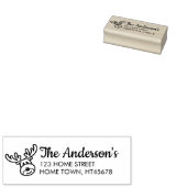 冬のルドルフ宛名スタンプ ラバースタンプ (押印)