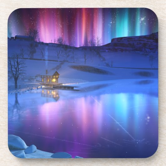 冬のレインボーコルクコースター コースター (正面)