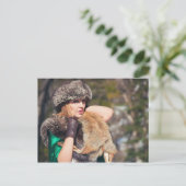 冬のレトロ ポストカード (スタンド正面)