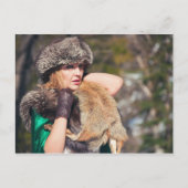 冬のレトロ ポストカード (正面)