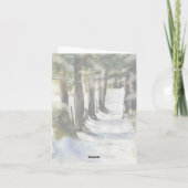 冬のレーンの水色 カード (裏面)