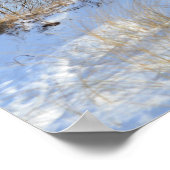 冬のロッキー海岸の頑丈なライトハウス ポスター (角)