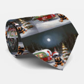 冬のロットワイラーキャラバンクリスマスアドベンチャー ネクタイ (ロール)