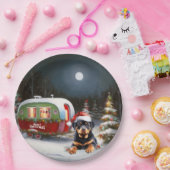 冬のロットワイラーキャラバンクリスマスアドベンチャー ペーパープレート (パーティー)