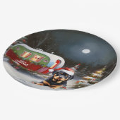 冬のロットワイラーキャラバンクリスマスアドベンチャー ペーパープレート (アングル)