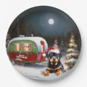 冬のロットワイラーキャラバンクリスマスアドベンチャー ペーパープレート (正面)