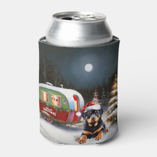 冬のロットワイラーキャラバンクリスマスアドベンチャー 缶クーラー (缶正面)