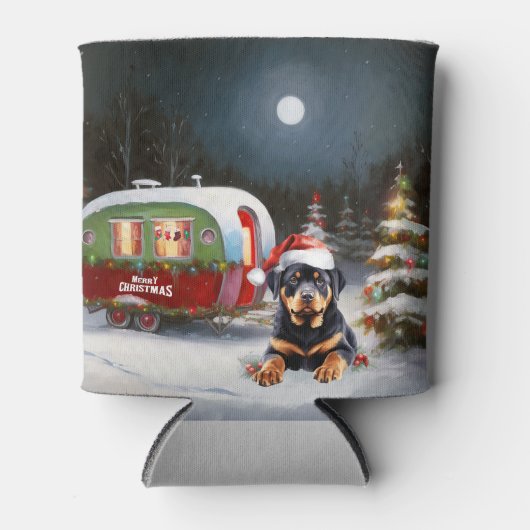 冬のロットワイラーキャラバンクリスマスアドベンチャー 缶クーラー (正面)