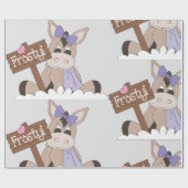 冬のロバ ラッピングペーパー (フラット)