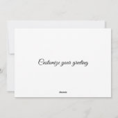 冬のロビンの平らなクリスマスカード シーズンカード (裏面)