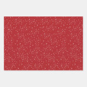 冬のローズヒップベリーと雪。赤いクリスマス ラッピングペーパーシート (正面3)