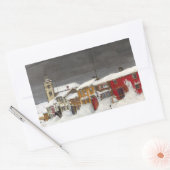 冬のローラ通り（1903年） 長方形シール (封筒)