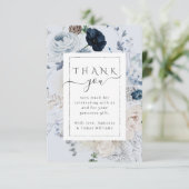 冬のワイルドフラワーエレガントボホ赤ちゃんシャワー サンキューカード (スタンド正面)