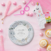 冬のワイルドフラワーエレガントボホ赤ちゃんシャワー ペーパープレート (パーティー)