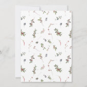 冬のワイルドフラワーベリーウォーター結婚カラー 招待状 (裏面)