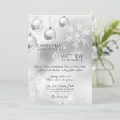 冬のワエレガントンダーランド雪の結婚結晶 招待状 (スタンド正面)