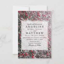 冬のワエレガントンダーランド雪の結婚雪 招待状