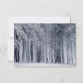 冬のワエレガントンダーランド雪の結婚雪 招待状 (裏面)