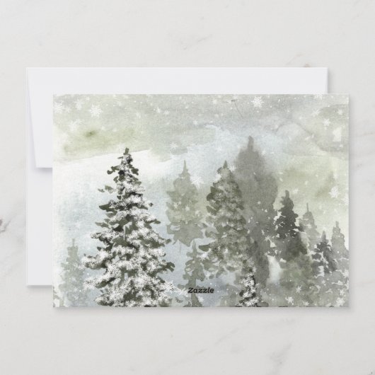 冬のワンダースノークリスマスの写真カード シーズンカード (裏面)