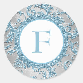 冬のワンダーモノグラムのラ結婚ンドのシール2 ラウンドシール