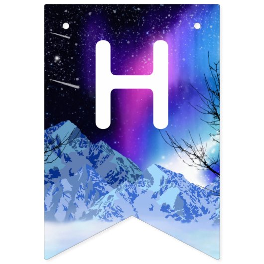 冬のワンダーライトが旗 バンティングフラッグ (第2の旗)