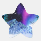 冬のワンダーライトスターステッカー 星シール (正面)