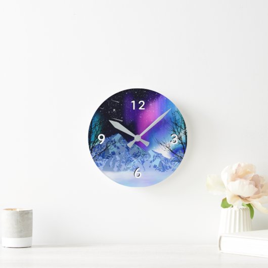 冬のワンダーライトラウンドクロック ラウンド壁時計 (ホーム)