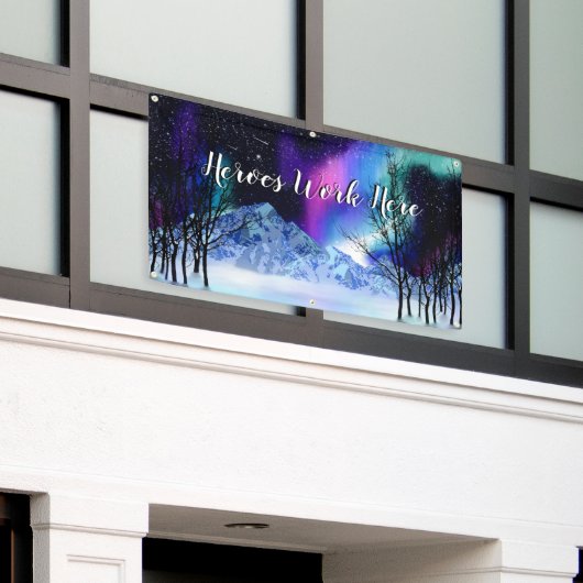 冬のワンダーライト 横断幕 (ビルの外側)