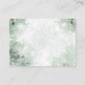 冬のワンダーランドおむつラッフルベビーシャワー エンクロージャーカード (裏面)