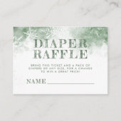 冬のワンダーランドおむつラッフルベビーシャワー エンクロージャーカード (正面)