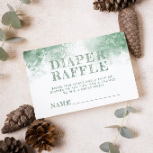 冬のワンダーランドおむつラッフルベビーシャワー エンクロージャーカード