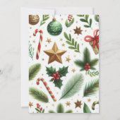 冬のワンダーランドかわいい冬の動物の誕生日4 招待状 (裏面)