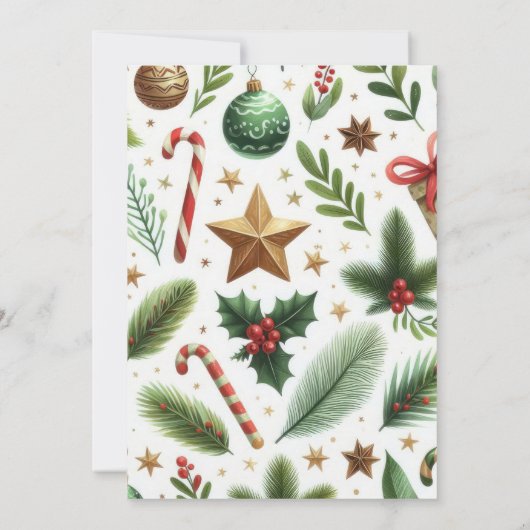 冬のワンダーランドかわいい雪の動物の誕生日4 招待状 (裏面)