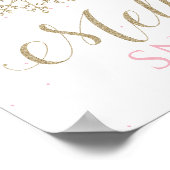 冬のワンダーランドがとけた雪のサイン ポスター (角)