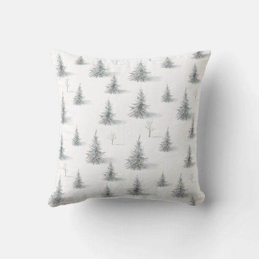 冬のワンダーランドその冷たい外の男の子の赤ちゃんシャワー クッション (裏面)