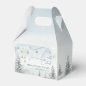 冬のワンダーランドその冷たい外の男の子の赤ちゃんシャワー フェイバーボックス (裏面サイド)