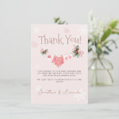 冬のワンダーランドその冷たい外の赤ちゃんシャワー サンキューカード (スタンド正面)