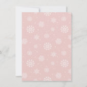 冬のワンダーランドその冷たい外の赤ちゃんシャワー サンキューカード (裏面)