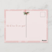 冬のワンダーランドその冷たい外の赤ちゃんシャワー ポストカード (裏面)