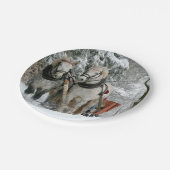 冬のワンダーランドでのそり乗り ペーパープレート (アングル)