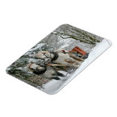 冬のワンダーランドでのそり乗り マグネット (左側)